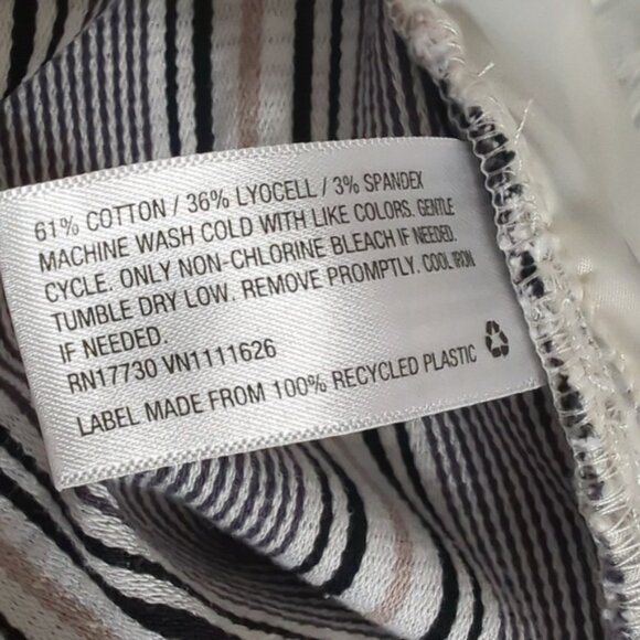 Ava & Viv  Plus Size 20 Ankle Pants Cream Plaid High-Rise Tapered - Picture 8 of 9